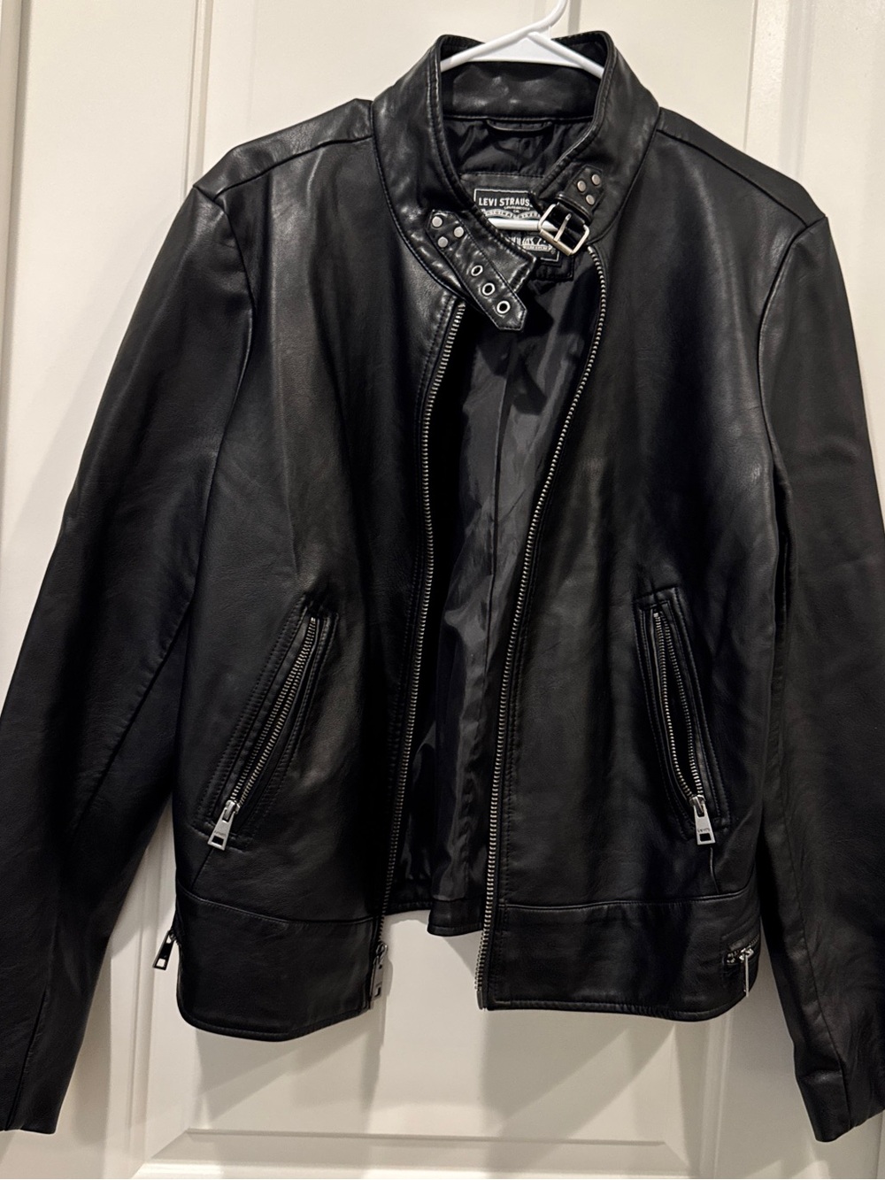 Levi's® Women's Black Faux Leather motto.Racer Jacket size XXL